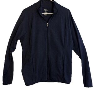 Tek Gear Women’s XXL Denim Blue ZipUp Essential Gear Jacket Warm Up Workout Wear